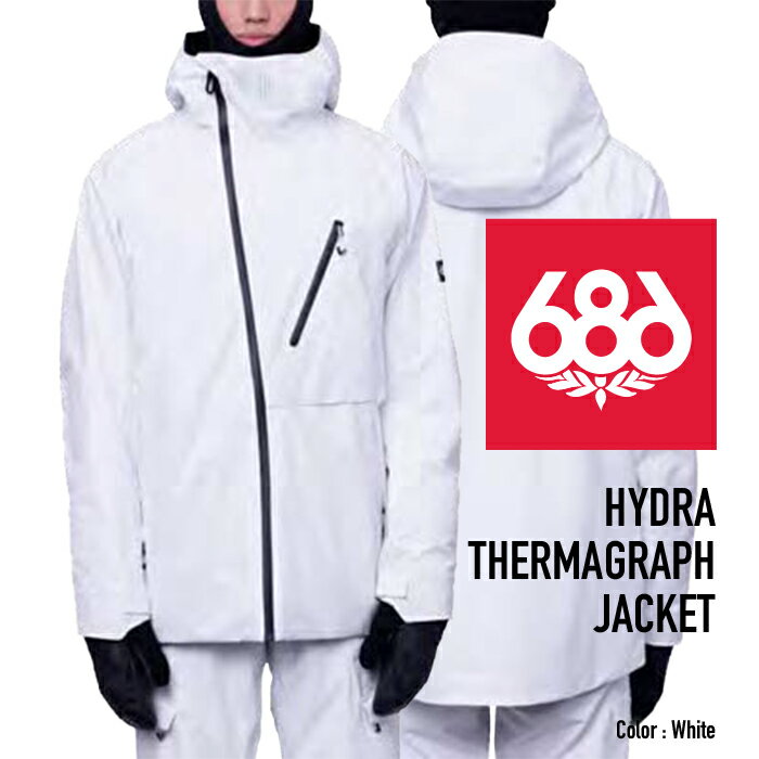 [日本正規品]スノーボード ウェア シックスエイトシックス ジャケット 2024 686 MEN'S HYDRA THERMAGRAPH JACKET ハイドラサーマグラフジャケット White スノボー 23-24 男性 メンズ
