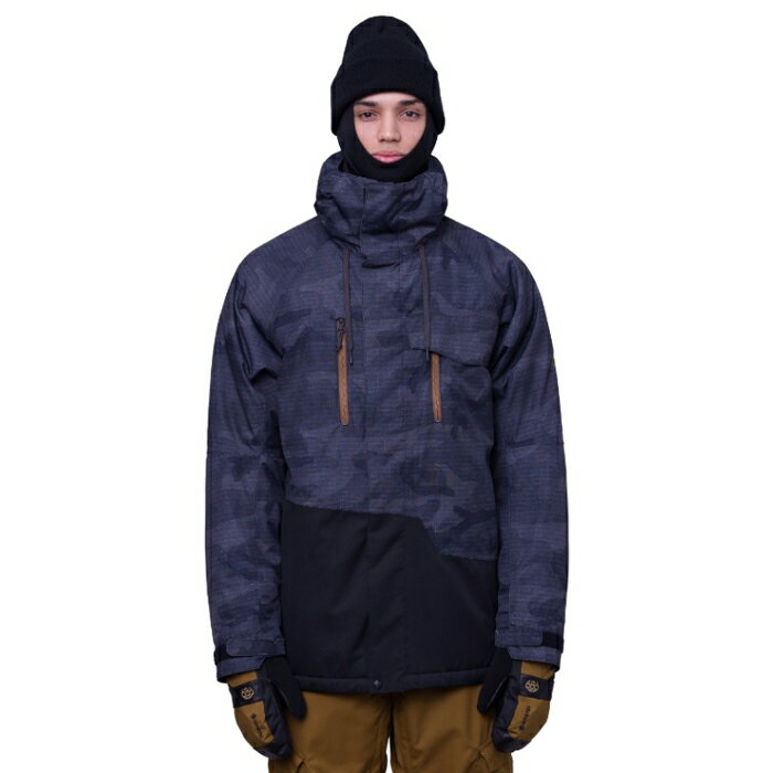 [日本正規品]スノーボード ウェア シックスエイトシックス ジャケット 2024 686 MEN'S GEO INSULATED JACKET ジオジャケット Black Camo Colorblock スノボー 23-24 男性 メンズ 2