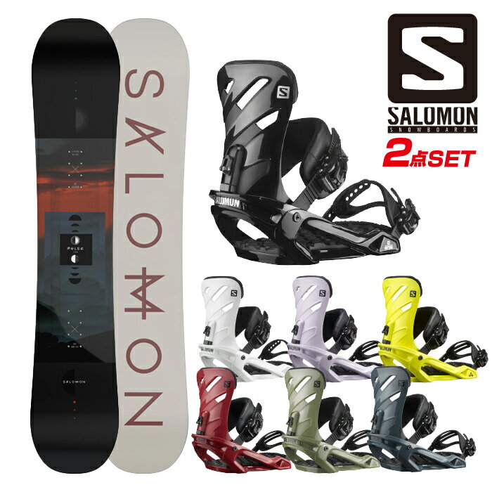 サロモン ボード×ビンディング 2点セット 2022 SALOMON PULSE × RHYTHM パルス リズム バインディング スノーボード ビンディング 板 ボード スノボー メンズ 男性 エントリーモデル 初心者でも扱いやすい ビギナー[日本正規品]