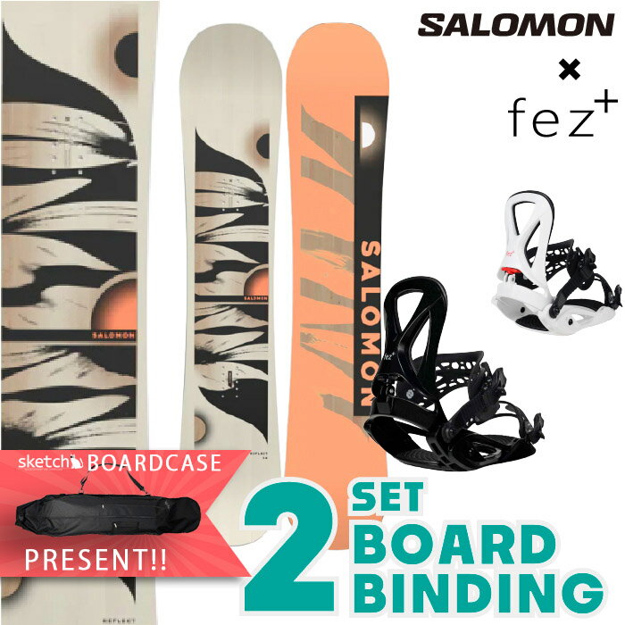 ［今だけ取付無料!!]サロモン ボード × FEZ+ ビンディング 2点セット 2024 SALOMON REFLECT women × FEZ+ リフレクトウーマン 2点SET バインディング スノーボード ビンディング スノボ レディース 女性 初心者 ビギナー