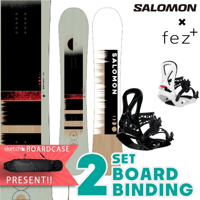 ［今だけ取付無料!!]サロモン ボード × FEZ+ビンディング 2点セット 2024 SALOMON REFLECT MEN × FEZ+ リフレクトメン 2点SET バインディング スノーボード ビンディング スノボー メンズ 男性 エントリーモデル ビギナー