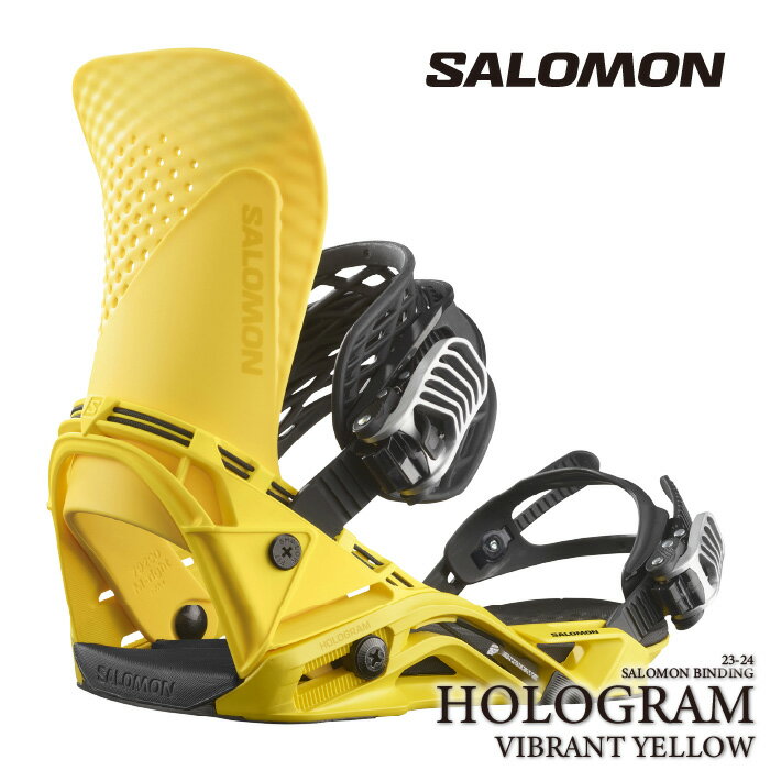 スノーボード ビンディング サロモン ホログラム 2024 SALOMON HOLOGRAM Vibrant Yellow ビブラントイエロー 黄色 バインディング スノボー 23-24 男性 メンズ