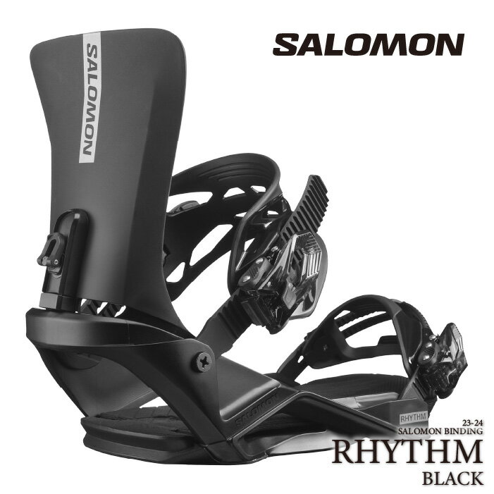 スノーボード ビンディング サロモン リズム 2024 SALOMON RHYTHM Black ブラック 黒 バインディング スノボー 23-24 男性 メンズ