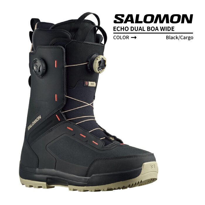 []Ρܡ ֡   ǥ奢 ܥ 磻 2024 SALOMON ECHO DUAL BOA WIDE Spray Green Black Hot Coral Υܡ 23-24  