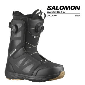 [日本正規品]スノーボード ブーツ サロモン ランチ ボア SJ 2024 SALOMON LAUNCH BOA SJ Black Black White スノボー 23-24 男性 メンズ 予約