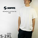 ソフィー クルーネック ミッドウエイト コットン Tシャツ SOFFE MIDWEGHT COTTON TEE M305 White 無地T 白 メンズ 男性