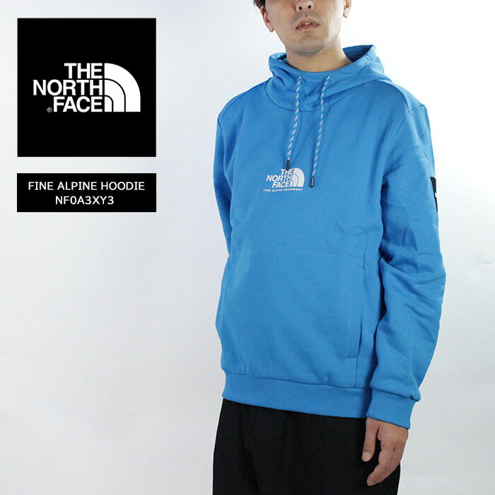 ノースフェイス フーディー パーカー THE NORTH FACE FINE ALPINE HOODIE NF0A3XY3 Acoustic Blue プルオーバー スウェット 秋冬 メンズ 男性 アウトドア