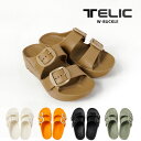 テリック サンダル TELIC W-BUCKLE SANDAL Black Camel Ivory Mango Pistachio Green ダブルバックル リカバリー サンダル スリッパ ビーチサンダル シャワーサンダル スリッパ 健康サンダル 室内履き オフィス テレワーク