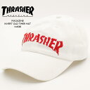 レビューでクーポン★スラッシャー キャップ THRASHER MAGAZINE NECKFACE INVERT OLD TIMER HAT CAP 144585 White 帽子 スケーター スケボー ローキャップ 白 ホワイト ストラップバック メンズ レディース ユニセックス
