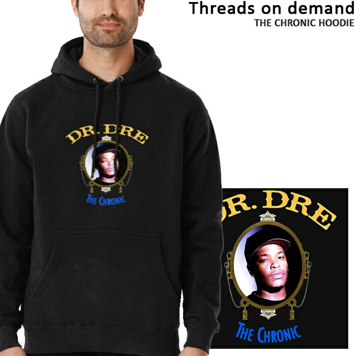 スレッド オン デマンド プルオーバー パーカー THREADS ON DEMAND THE CHRONIC HOODIE Black クロニック ドクター ドレー Dr.Dre ヒップホップ グラフィック プリント フーディー メンズ 男性
