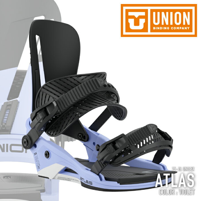 レビューでクーポン★[日本正規品] スノーボード ビンディング ユニオン UNION ATLAS Violet アトラス バインディング メンズ レディース 25-26