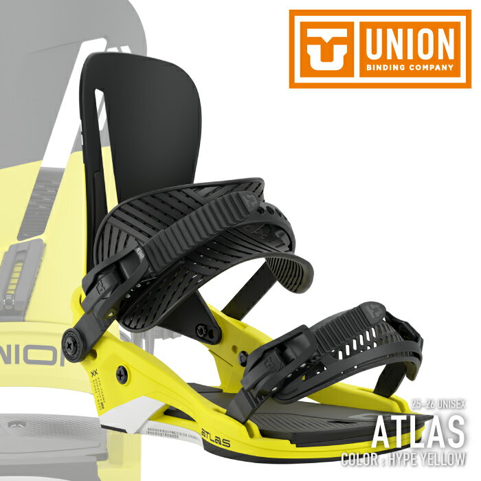 レビューでクーポン★[日本正規品] スノーボード ビンディング ユニオン UNION ATLAS Hype Yellow アトラス バインディング メンズ レディース 25-26