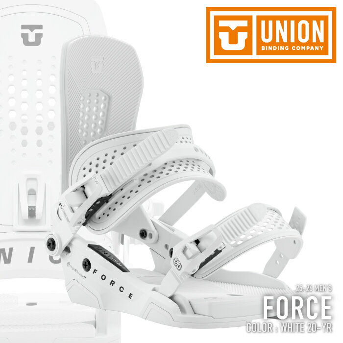 レビューでクーポン★[日本正規品] スノーボード ビンディング ユニオン UNION FORCE White 20Yr フォース バインディング メンズ 25-26