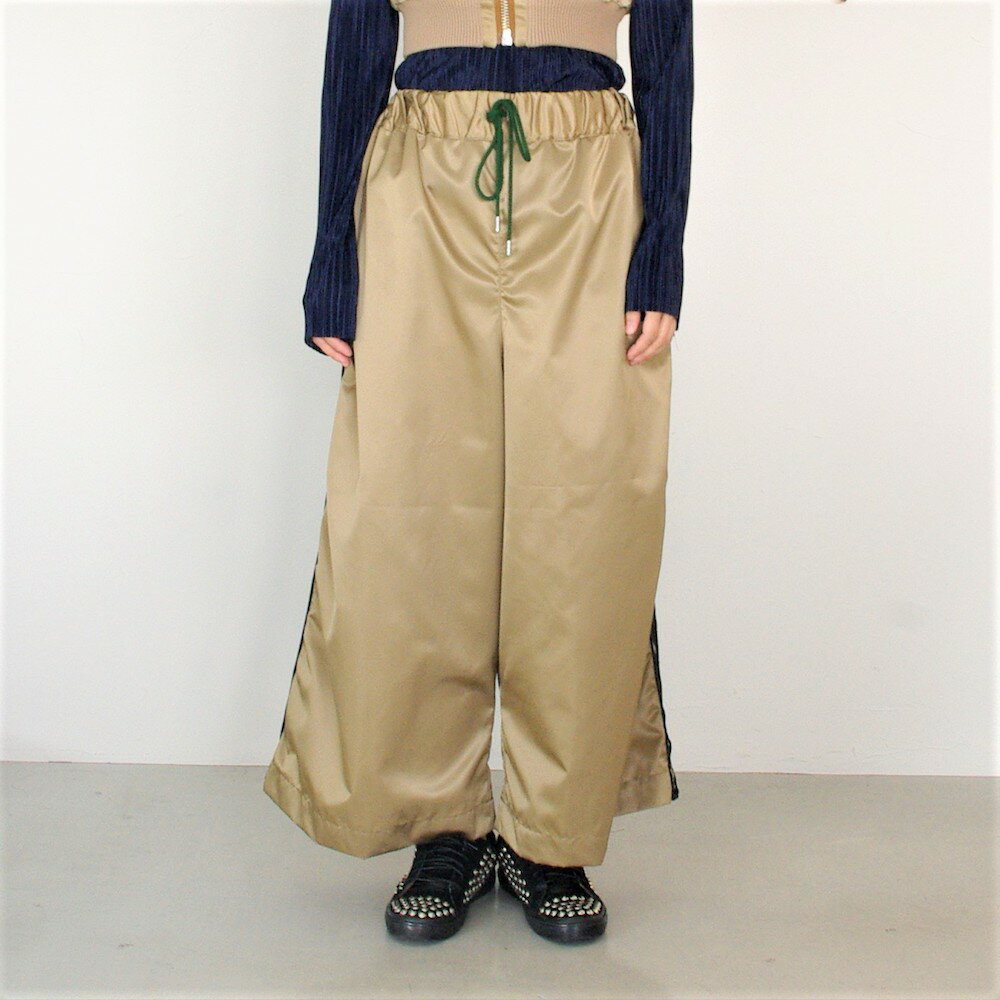 non tokyo ワイドスカパンツ non-18a-8-016 size:f フリーサイズ ゆったり ノントウキョウ ワイドパンツ ラインパンツ レース ストリートカジュアル