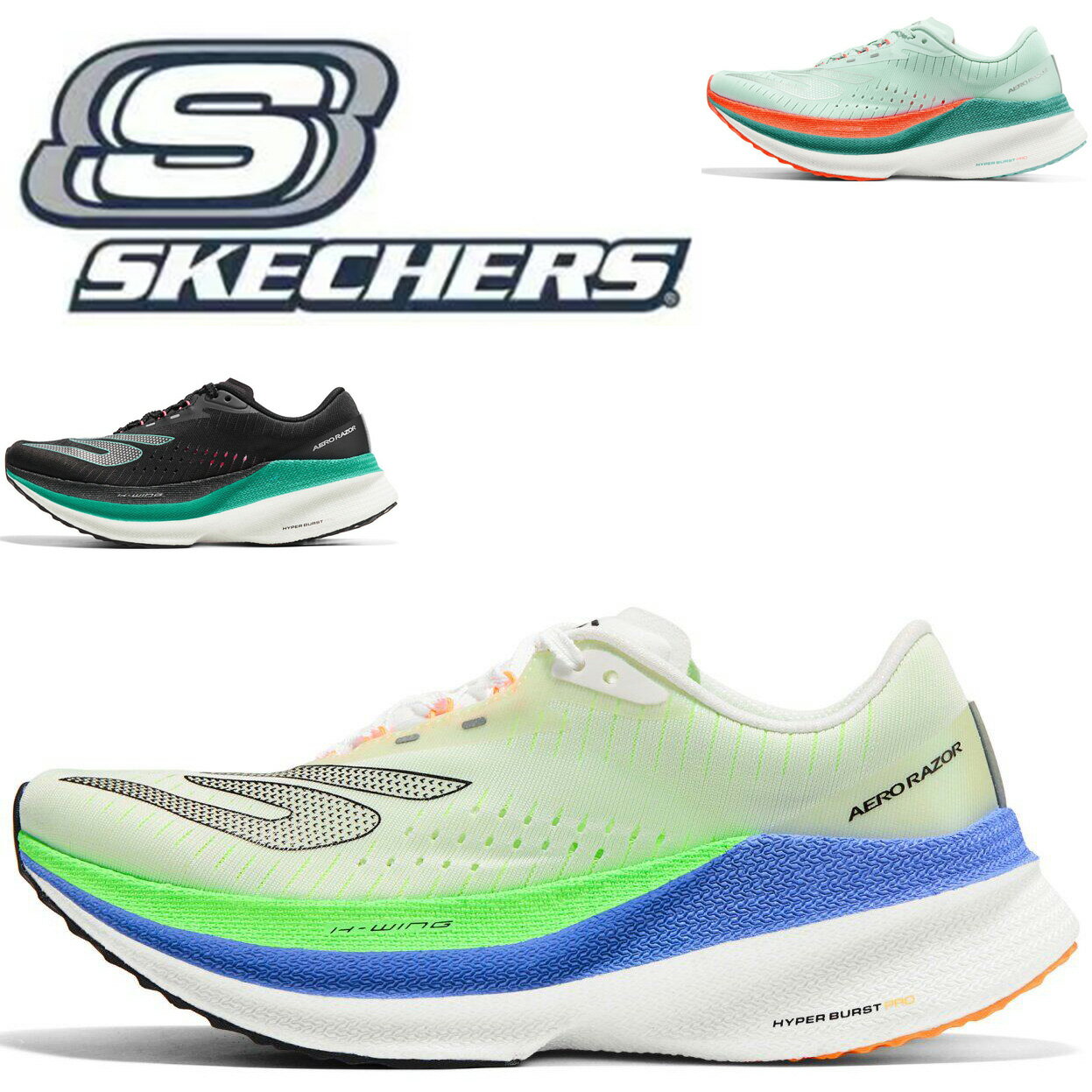 樂天商城 - スケッチャーズ ランニングシューズ 厚底 レディース GO RUN AERO RAZOR 軽量 カーボンプレート 高反発 幅広 ワイド 滑りにくい 疲れない 大きいサイズ 新作 春 秋 人気 ブランド ウォーキングシューズ 歩きやすい おすすめ 50代 きれいめ 通勤 SKECHERS WOMEN'S GO 172240