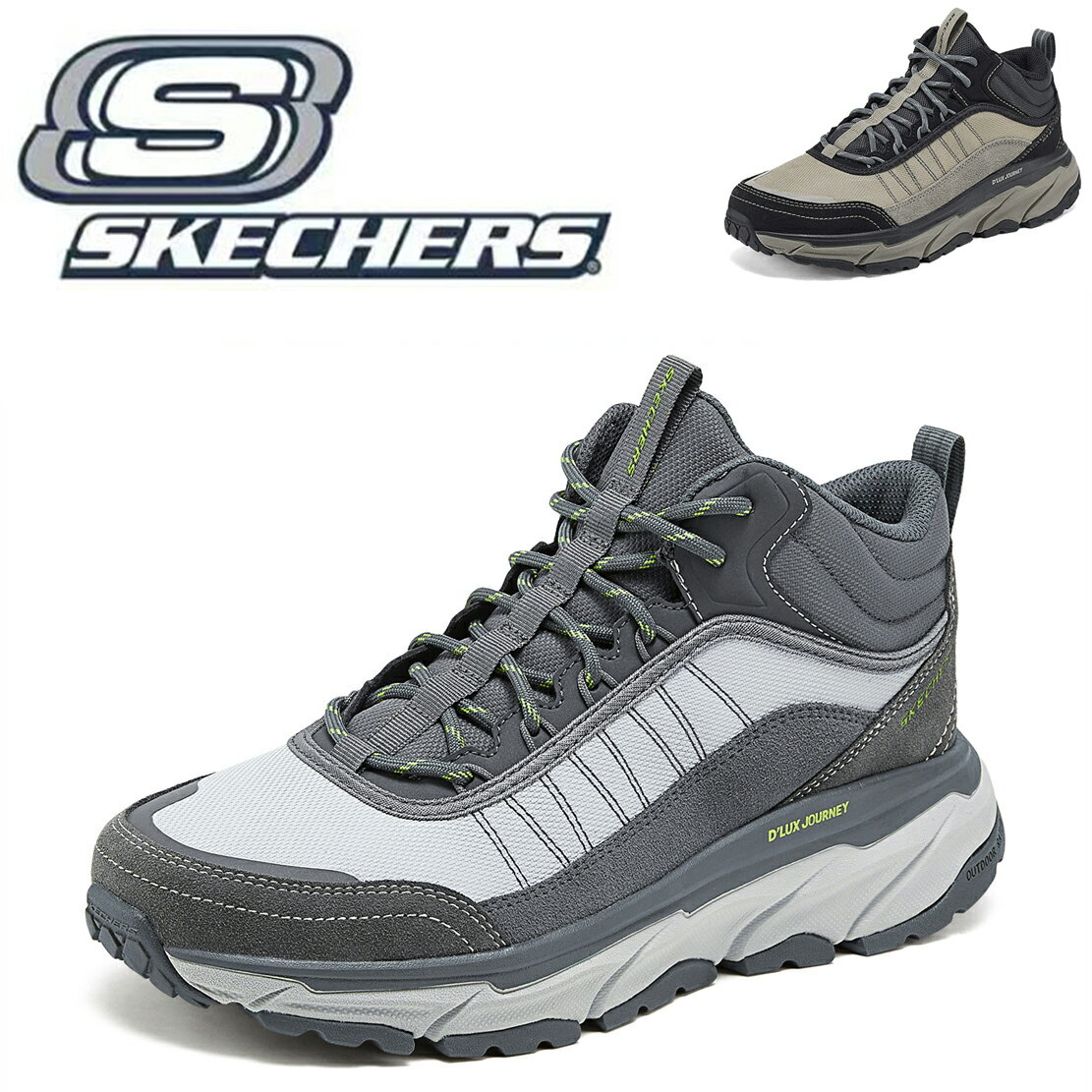 スケッチャーズ メンズ 厚底スニーカー ゴーウォーク 幅広 軽量 滑りにくい 疲れにくい ワイド 大きいサイズ クッション性 防滑 歩きやすい ウォーキングシューズ トレッキングシューズ ハイキングシューズ 人気 おしゃれ 50代 春 秋 冬 新作 黒 OUTDOOR MENS 237191C