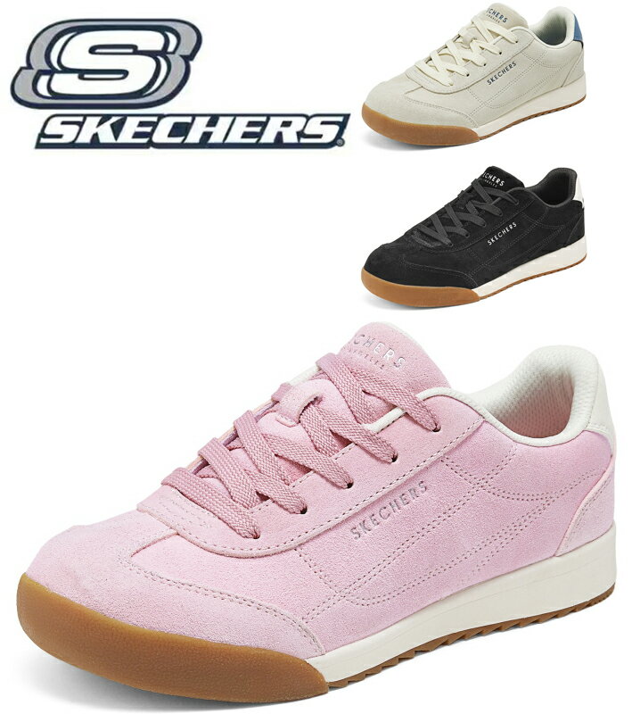 樂天商城 - スケッチャーズ スニーカー レディース ローカット クラシック レトロ スエード風 ガムソール おしゃれ クッション性 ゆったり幅 ワイドフィット ウォーキングシューズ 50代 幅広 軽量 滑りにくい セール 人気 ブランド 春 夏 秋 新作 Skechers SKECHER STREET 177497