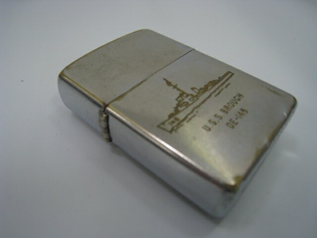 【中古】1958年製 昭和33年 Zippo ジッポー ビンテージ メタルプレート オイルライター シルバー