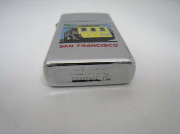 【中古】1981年製 昭和56年 ZIPPO ジッポー スリム オイルライター SAN FRANCISCO サンフランシスコ 電車 シルバー