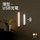 LEDライト/ 薄型センサーライト ledライト M 28cm／usb充電式 薄型ライト バーライト ...