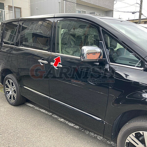 【マラソンSALE 20%OFF】 三菱 デリカ D:5 2019年2月〜 専用 サイド ウィンドウトリム ウェザーストリップモール ガーニッシュ プロテクター 傷付き防止 保護 SUS304ステンレス製 鏡面仕上げ カスタム パーツ アクセサリー ドレスアップ 外装 8P 5330