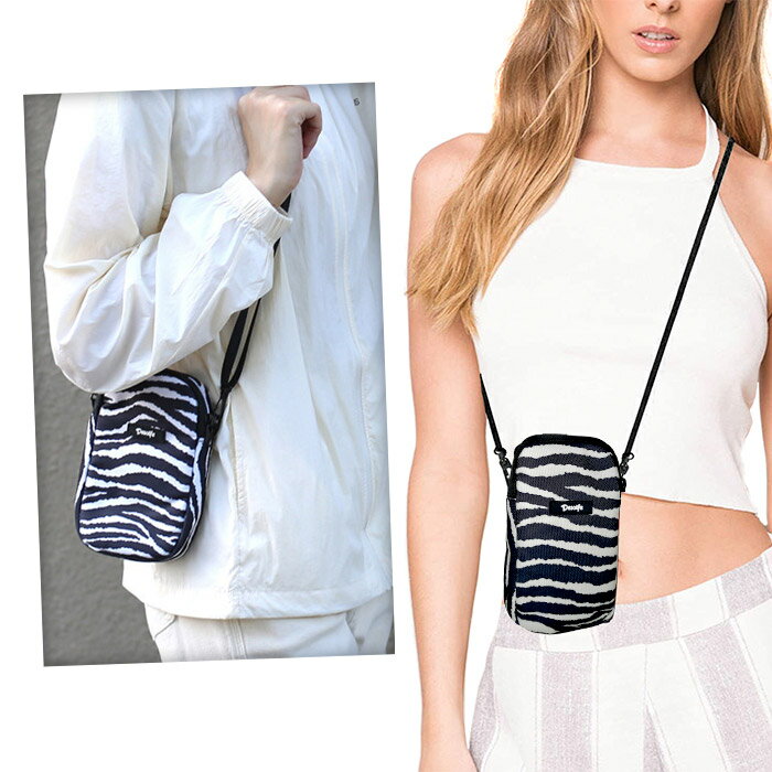 お財布バッグ 斜め掛け カラビナ付き 小さめ 小物入れ サブバッグ 軽量 撥水素材 縦型 スマホショルダーバッグ サコッシュバッグ マルチポーチ メンズ レディース