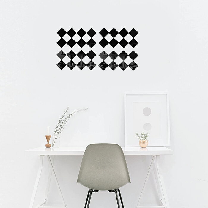 ウォールステッカー モザイクステッカー シール アクリル 光沢 飛散防止 デコシール 装飾 DIY 店舗 スクエア 四角 デコレーション タイル 100個 3×3センチ