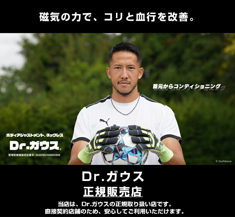 Dr.ガウス 阪神タイガース マンテルタイプ ドクターガウス磁気ネックレス プロ野球 スポーツ アクセサリー 健康 管理医療機器 磁気治療器 アスリート 肩こり 筋トレ 運動 メンズ レディース プレゼント ギフト 父の日＜Dr.ガウス × 阪神タイガース ver. 45cm～55cm＞ 2