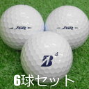 ロストボール BRIDGESTONE TOUR B JGR ホワイト 6球セット 中古 Bランク 美品 ブリヂストン ツア ーB 飛びマッスル BIGディスタン ス 白 ゴルフボール