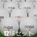 ロストボール PRGR ソフトディスタンス ホワイト 12球セット 中古 Bランク プロギア 白 ゴルフボール