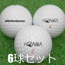 ロストボール HONMA 2024 TW-X ホワイト 6球セット 中古 Aランク 特選 ホンマ「飛んで」「止まる」をコンセプトに飛距離性能とスピン性能のバランスを重視し開発したツアー3ピースボール 反発を増大させ初速アップに成功 安定したスピン性能を発揮する ゴルフボール 本間 白
