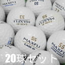 ロストボール ゴルフボール DUNLOP MAX-FLI モデル混合 ホワイト 20球セット 中古 Cランク 格安 ダンロップ マックスフライ スーパーソフトな打感 風に強い弾道で大きく飛ぶ もっと遠くに飛ばしたいゴルファーへ 白 送料無料