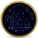 セーブル 絵皿 飾り皿ドーラ アダムとイブ図(ゴールドエッジ)ハンドメイド 手描き 硬質磁器製 皿 2007年復刻フランス製 Sevres