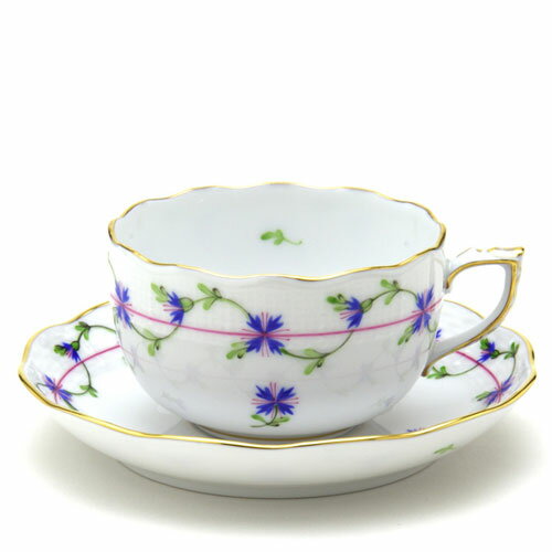 ヘレンド (HEREND) 小さな矢車菊の花飾り ティーカップ&ソーサー 200cc 00724 / PBG 【新品】【並行輸入品】【純正BOX付き】 送料無料...