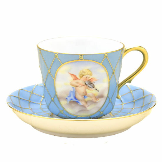 ヘレンド (HEREND) フンボルト ターコイスブルー コーヒーカップ&ソーサー 150cc 03929 / HUMBOLDT 【新品】【純正BOX付き】【並...