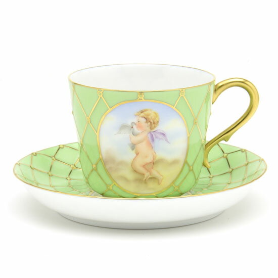 ヘレンド (HEREND) フンボルト グリーン コーヒーカップ&ソーサー 150cc 03929 / HUMBOLDT 【新品】【純正BOX付き】【並行輸入品...