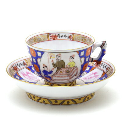 ヘレンド (HEREND) オ・サリバン デミタスカップ&ソーサー 100cc 03371 / OS マンダリンハンドル【マスターペインターのサイン入り】【新品...