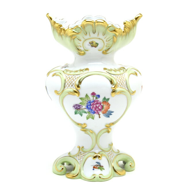 ヘレンドVBA(ヴィクトリアブーケ装飾バリエーション)(06531)ファンシーベース(花瓶・飾り壺)洋食器 陶磁器HEREND ハンガリー