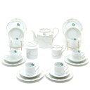 セーブル コーヒーセット6人用(24pc)リトロン(装飾:ガフゲン) ウォルフガングガフゲンハンドメイド 手描き 硬質磁器製 洋食器 フランス製 Sevres