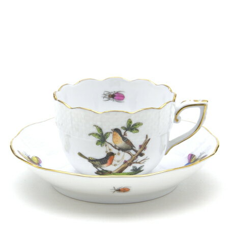 ヘレンド (HEREND) ロスチャイルドバード デミタスコーヒーカップ&ソーサー 100cc 00711 / RO-08 【新品】【純正BOX付き】【並行輸入...
