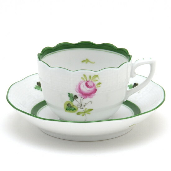 ヘレンド (HEREND) ヘレンドのウィーンの薔薇 デミタスコーヒーカップ＆ソーサー 100cc 00711 / VRH 【新品】【純正BOX付き】【並行輸入品】 花 フラワー モカカップ 送料無料 手描き ハンガリー製 プレゼント ギフト ブランド 食器