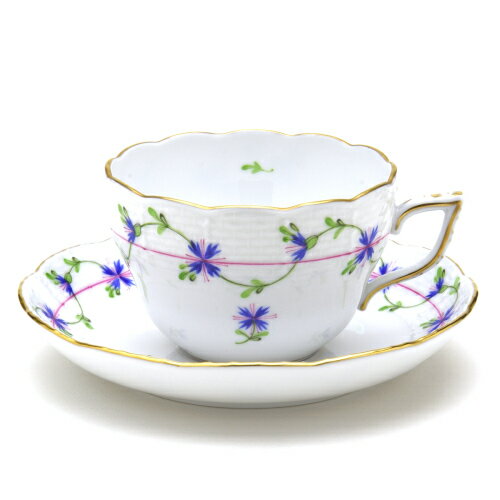 ヘレンド (HEREND) 小さな矢車菊の花飾り ティー・コーヒー兼用カップ&ソーサー 220cc 00730 / PBG【新品】【純正BOX付き】【並行輸入品...