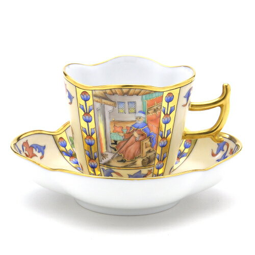 ヘレンド (HEREND) フレミッシュカレンダー コーヒーカップ&ソーサー 120cc 04198 / MM-02 【新品】【純正BOX付き】【並行輸入品】(...