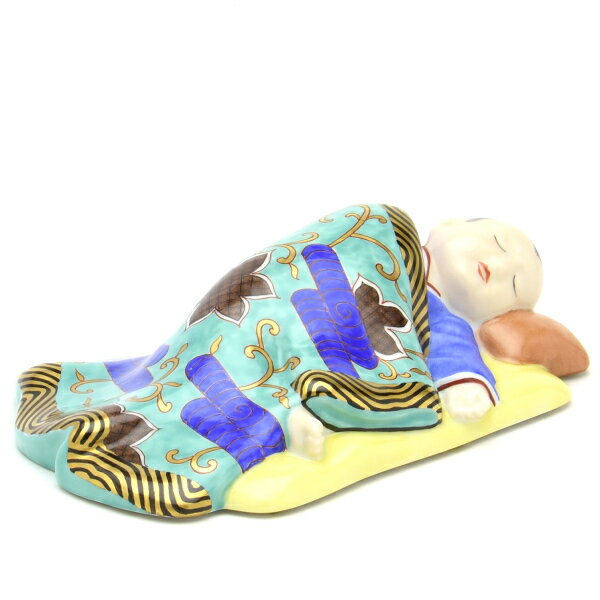ヘレンド　　CD-2　ヘレンド　フィギュリン　 　05650　眠る日本の子供　　人形　置物　飾り物　　ブランド陶磁器　　HEREND　ハンガリー