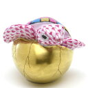 ヘレンドVHP(ビューヘレンド・ピンクの鱗模様)(05494)亀・孵化(金彩仕上げ)動物置物・飾り物 オーナメントHEREND ハンガリー 陶磁器