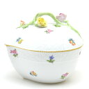 ヘレンド MF ミルフルール 1,000の花 06000 ハート形小物入れ (L) 薔薇と枝飾り ボンボン入れ 磁器置物 飾り物 HEREND ハンガリー製