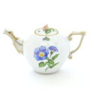 ヘレンド ティーポット(ミニ)薔薇飾りグスターヴ(GV-06) ハンドメイド 手描き磁器製 洋食器 ハンガリー製 新品 Herend