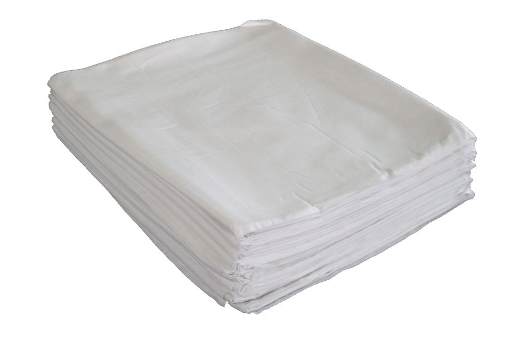 フラットシーツ 綿100% 137×260cm 白 1枚単位　枕カバー1枚付き