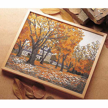 大感謝祭期間中ポイント10倍!【送料無料】　オリムパス 刺しゅうキット　四季彩の詩　秋深まる　7108　..