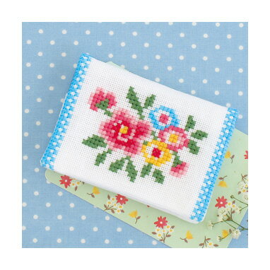 ししゅうキット　Romantic Embroidery　お花のカードケース　9006　(取り寄せ品)　(メール便可)